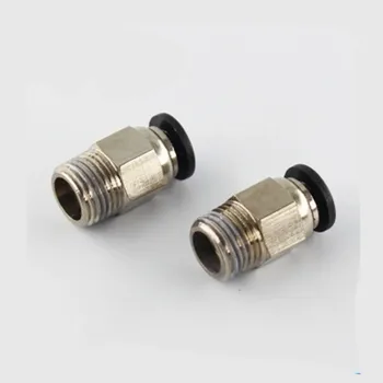 

10pcs/Lot 3D Printer Parts Pneumatic Connectors Remote for V6 J-head Bowden Quick Coupler Fittings Hotend PC4-M10 Brass Inlet