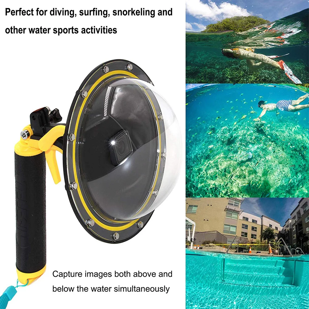 

Photography Accessories Durable Diving Trigger Waterproof Housing Lens Cover Kits Underwater Dome Port PC For GoPro Hero 7/6/5