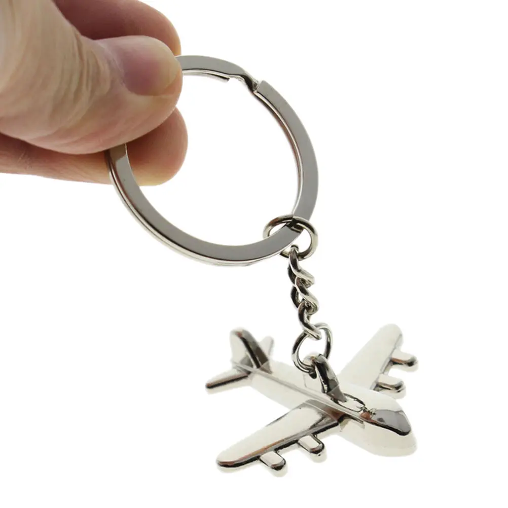 1pcs Creative Civil Aviation Air Plane Metal Alloy Keychain Keyfob