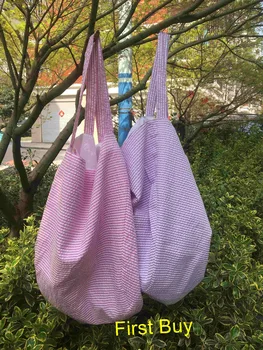 

30pcs/lot Latest Hot Sell Wholesale Monogram Stripe Personalized Oversized Large Hobo Beach Bag In Stock