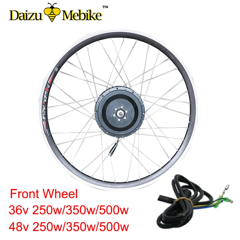 Excellent 36V 48V 250W 350W 500W Ebike Kit Electric Bike Conversion Kit Motor Wheel 20"26"700C Brushless Gear Hub E-bike Motor Front Wheel 0