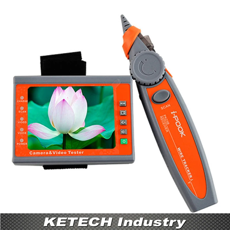 

Wrist 3.5" LCD CVBS Analogy CCTV Camera Test Monitor Tester Video Audio Testing Network Cable Scan with Flashlight