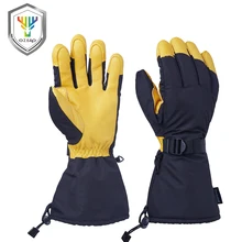 OZERO теплые зимние перчатки из воловьей кожи для катания на лыжах, ветрозащитные водонепроницаемые спортивные мотоциклетные Зимние перчатки для мужчин и женщин 9008