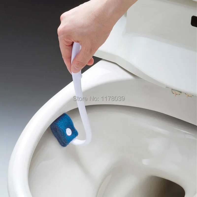 Белый V-shaped ABS Смола туалет щетка и держатель набор, присоска повесить стены Творческий очиститель для туалета щетка, J16197