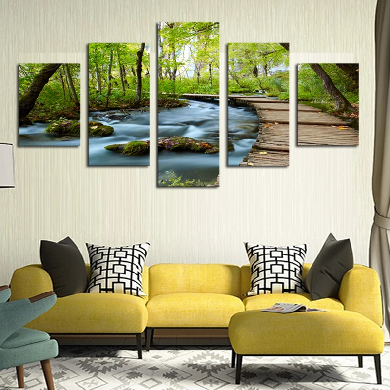 5pc// Kit Unframed Abstract Art Canvas Oil Painting Picture Print Home Wall Decor
