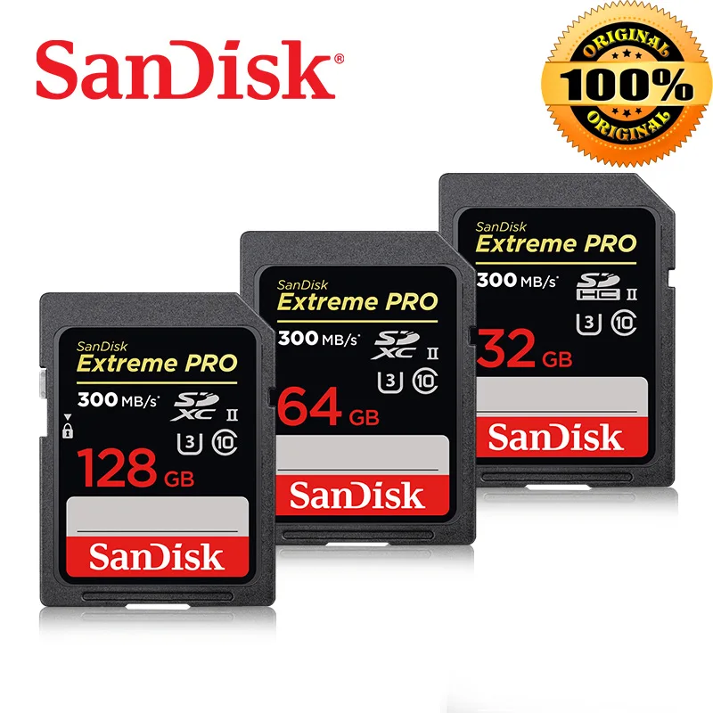 Карта памяти SanDisk Extreme Pro sd Class10 высокоскоростная карта 32 ГБ 64 для камеры SDHC UHS II