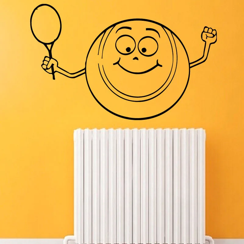 Sport Wall Decals Cartoon Smiling Tennis Ball with Rocket Home Interior Design Vinyl Decal Sticker Kids Nursery Baby Room Decor Sport Wall Decals Cartoon Smiling Tennis Ball with Rocket Home Interior Design Vinyl Decal Sticker Kids Nursery Baby Room Decor