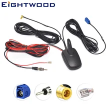 Eightwood GPS Per Auto FM DAB Radio Amplificato Antenna Combinata del Supporto del Tetto Shark Fin Antenna per Pioneer JVC Kenwood Sony Radio