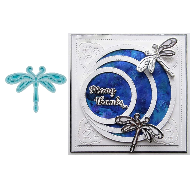 

Dragonfly Metal Cutting Dies Scrapbooking Template Card Album Making DIY Stencil Embossing Craft Decoration Animal New Dies 2019