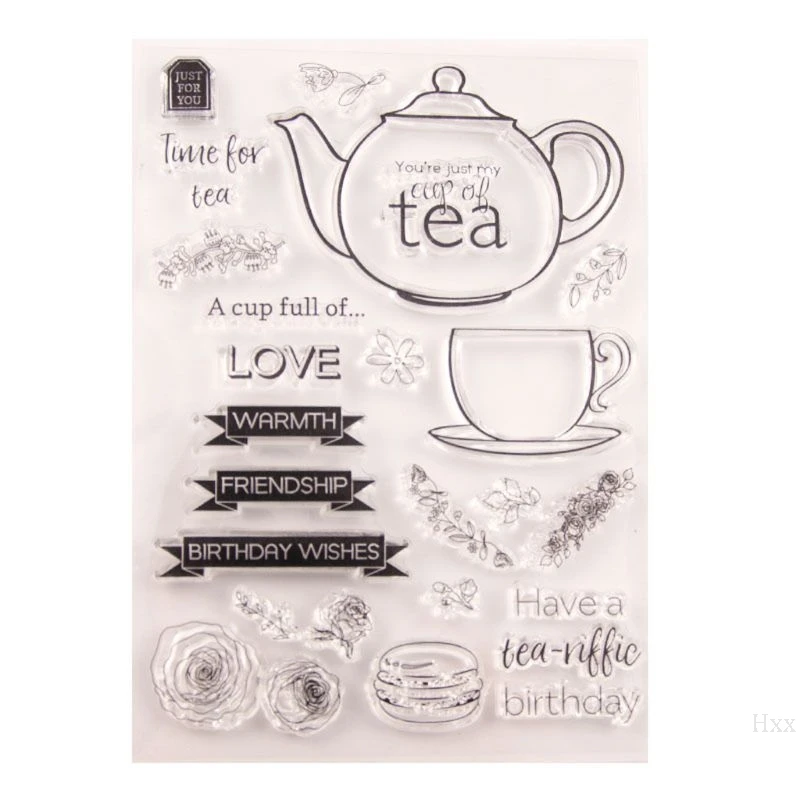 

Tea Silicone Clear Seal Stamp DIY Scrapbooking Embossing Photo Album Decorative Paper Card Craft Art Handmade Gift