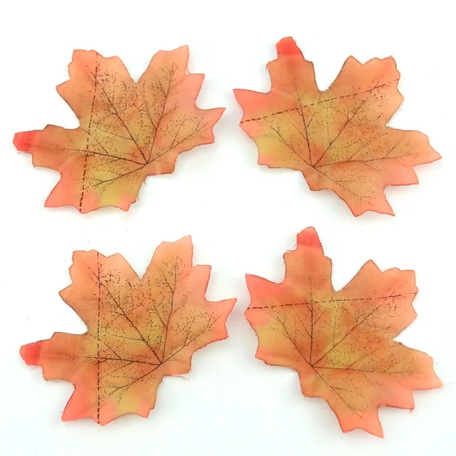 20Pcs/lot Artificial Silk Maple Leaves Multicolor Fake Flower Leaf For Scrapbooking Wedding