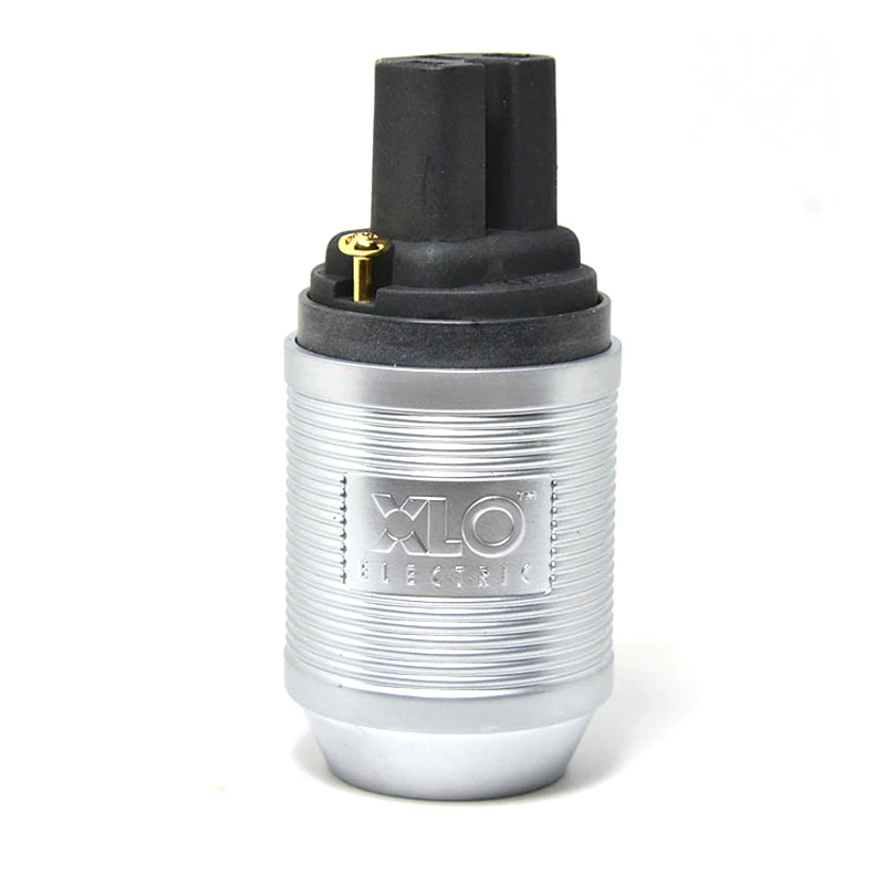

Free shipping one piece XLO 24k Gold-Plated IEC female Plug with Zinc alloy shell for audio power cable