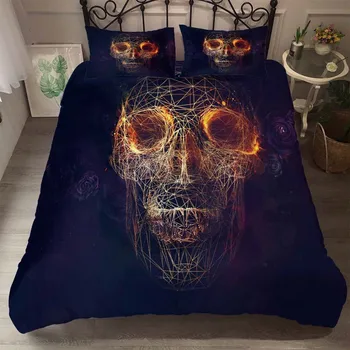 

Fanaijia sugar skull Bedding Set Luxury 3d print Duvet Cover with Pillowcase Set king size comforter set