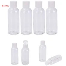Портативный 4 шт./компл. бутылка шампуня 100 мл Пластик лосьон для путешествий суб бутылка шампуня косметические пустые лосьон контейнер