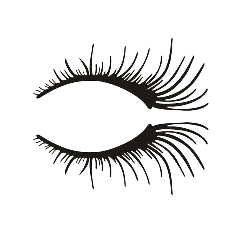 

2Pcs Eyelashes Light Eyebrow Car Stickers Body Sticker Decals Car Door Blocked Scratches Black Silver CT-643