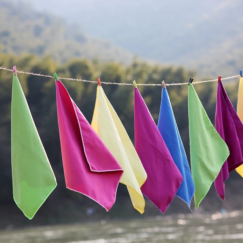 

40*40cm Protable Unisex Ultra-fine Fibers Outdoor Camping Hiking Quick--Drying Moisture Perspiration Square Towel New Travel