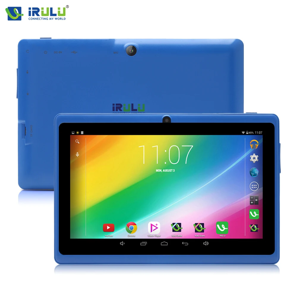  iRULU eXpro X1 7'' Tablet PC Android4.4 16GB ROM Quad Core 1024*600HD Google GMS Passed OWIFI Tablet New Hot Dual Camera 
