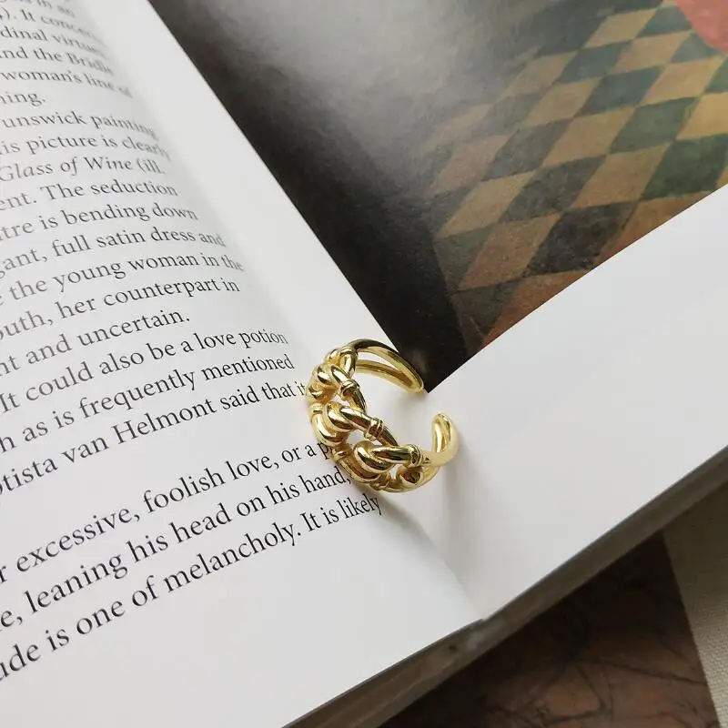 925 пробы серебряные кольца для женщин необычная уникальная скрученная форма круглое Открытое кольцо обручальное модное ювелирное изделие Подарок на годовщину