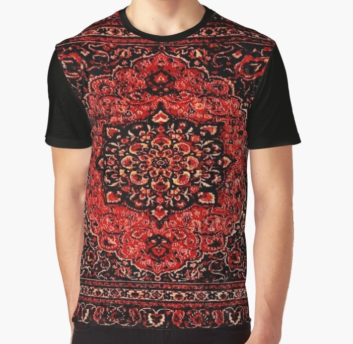 

All Over Print 3D Women T Shirt Men Funny tshirt Persian carpet look in rose Graphic T-Shirt