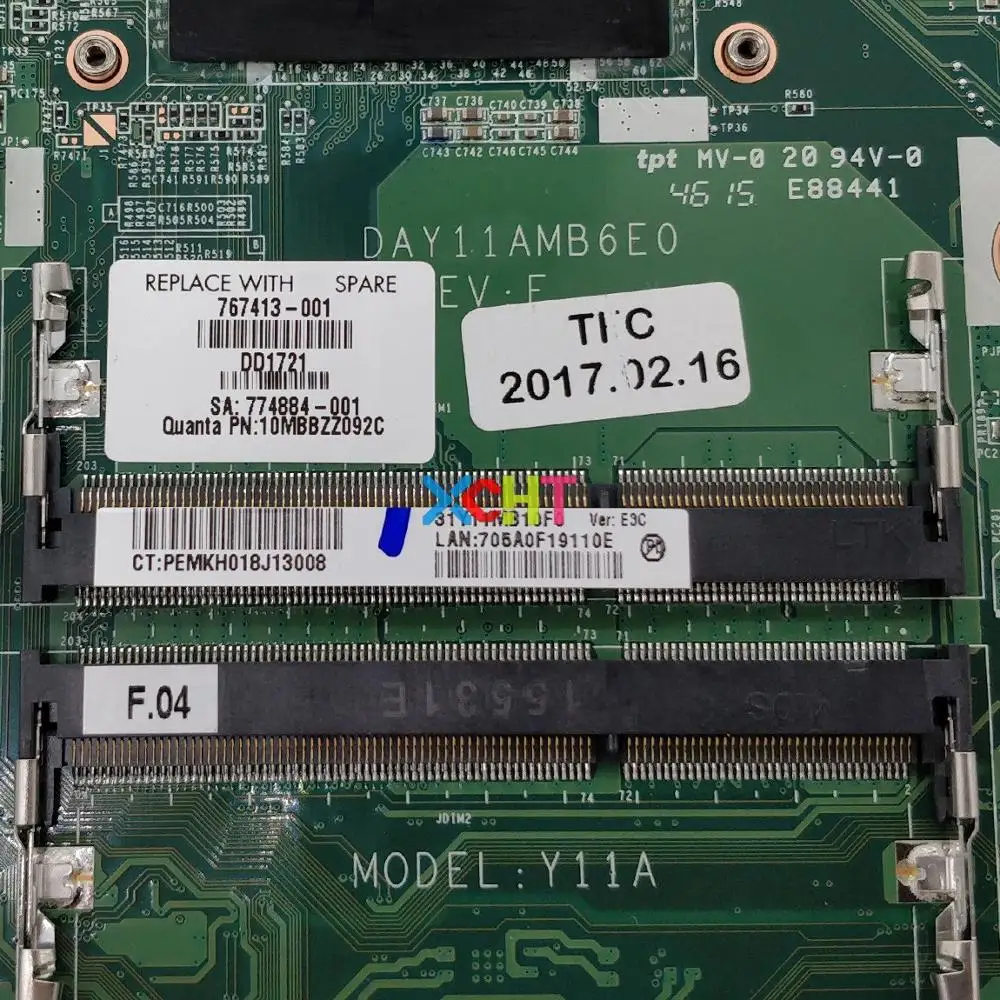 767413-501 767413-001 w 840 M/2 GB i5-4210U Процессор DAY11AMB6E0 для hp Pavilion 17-f115ng 17T-F000 Материнская плата ноутбука испытания