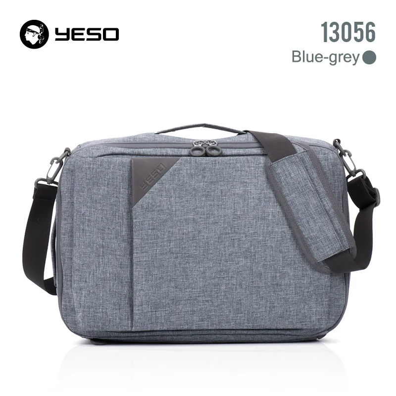 YESO, многофункциональные дорожные рюкзаки, мужские, подходят для 15,6 дюймового ноутбука, 3 в 1, повседневный рюкзак,, бизнес рюкзак для компьютера, сумки - Цвет: Blue grey