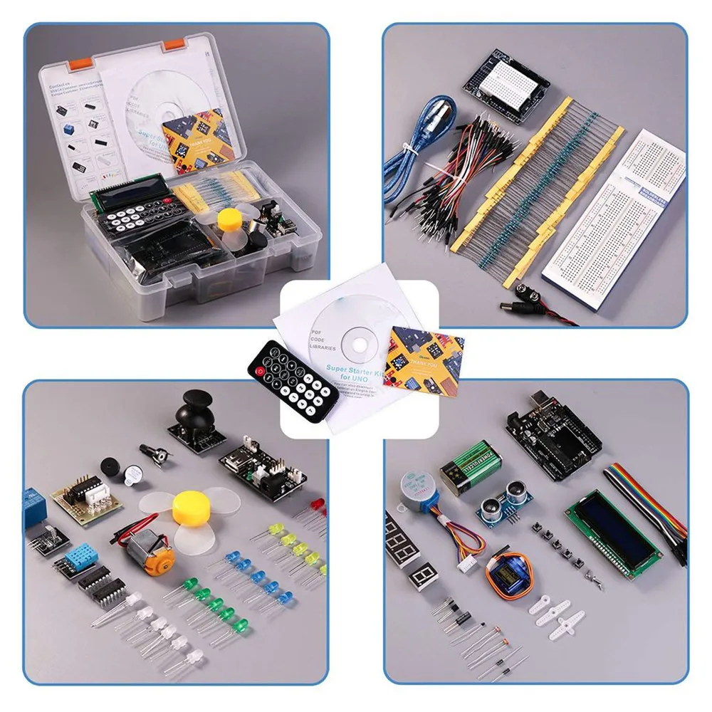 Стартовый супер набор для проекта EL KIT 003 UNO с обучающим руководством LCD1602 модуль