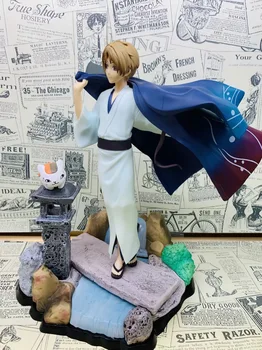

Anime 25cm Natsume Yuujinchou Natsume Takashi Book of Friends Kogitsune Madara stand PVC Action Figures Toys For Kids gifts