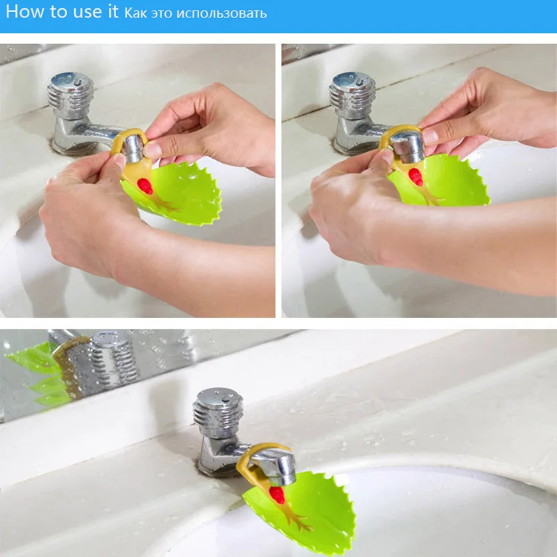 

New Chidlren Cartoon Sink Baby Bath Tap Animal Bathroom Kitchen Water Faucet Extender for Hand Washing Plastic Shampoo Cap