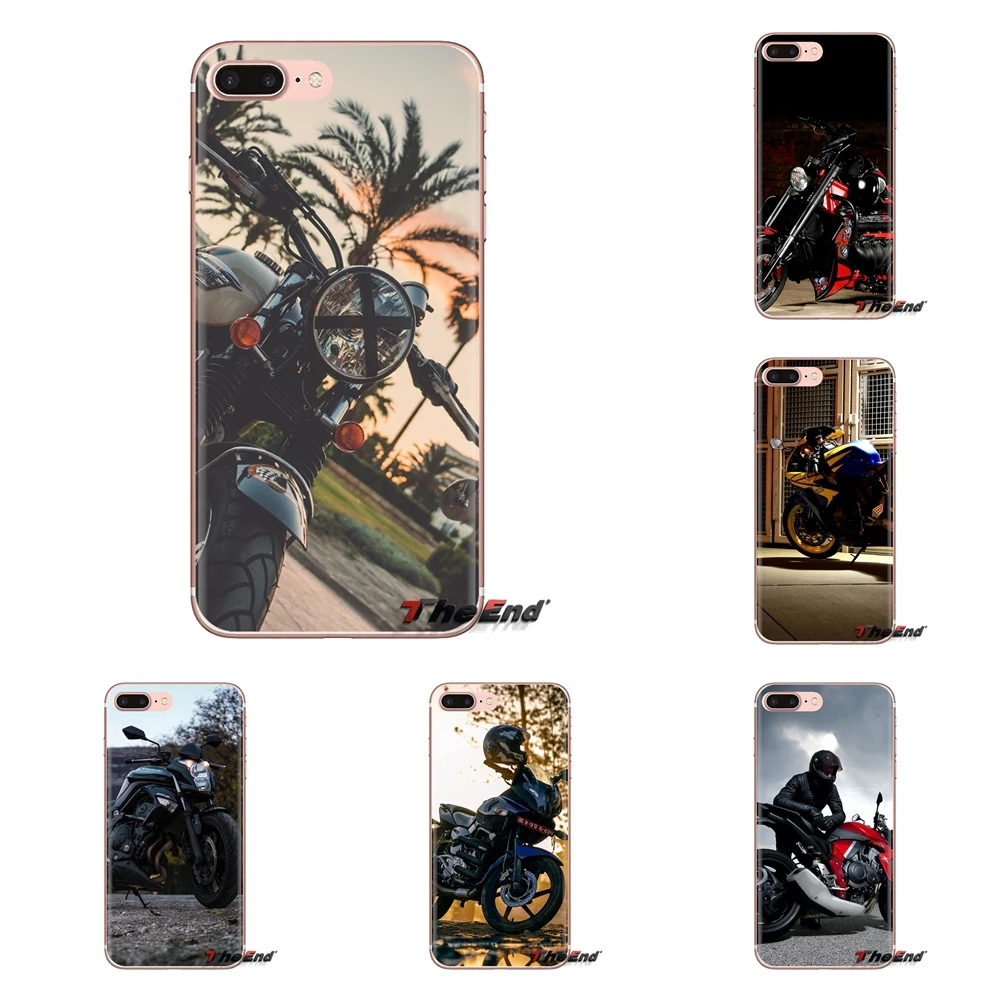 

For Huawei Mate Honor 4C 5C 5X 6X 7 7A 7C 8 9 10 8C 8X 20 Lite Pro Motorcycle Collection Transparent Soft Shell Covers