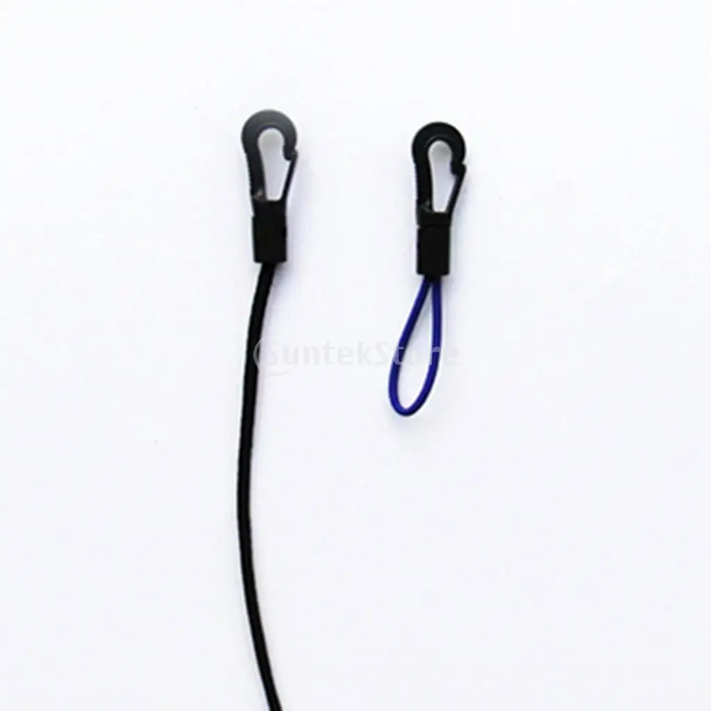 5mm 10m Black Round Stretch Bungee Rope Shock Cord Tie Down & 20pc Elastic Cord Hooks Ends for Roof Racks Boats Trailers