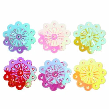 

LOULEUR About 450Pcs/lot Flower Sequins Shiny PVC Embellishments For Scrapbooking Sewing Material Handcraft High Quality