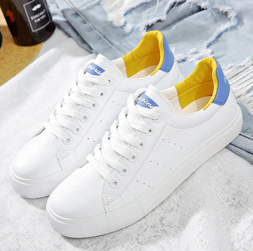 

Zapatillas Mujer Casual Shoes Women Nice Fashion Simple Women Vulcanize Shoes lace-up White Women Sneakers Platform Shoes