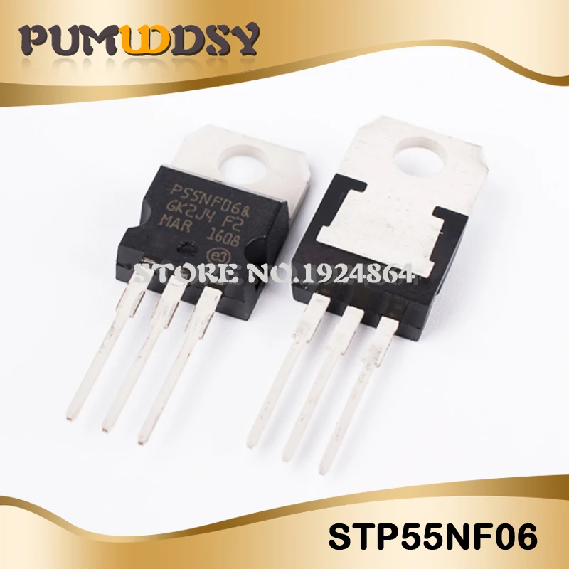 100 шт STP55NF06 К-220 P55NF06 TO220 Новый МОП транзисторы IC