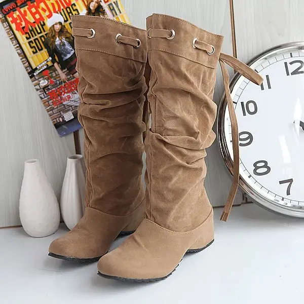 Зимние сапоги; стильные женские ботфорты до бедра; Botas Masculina Zapatos botines mujer chaussure femme; A-1