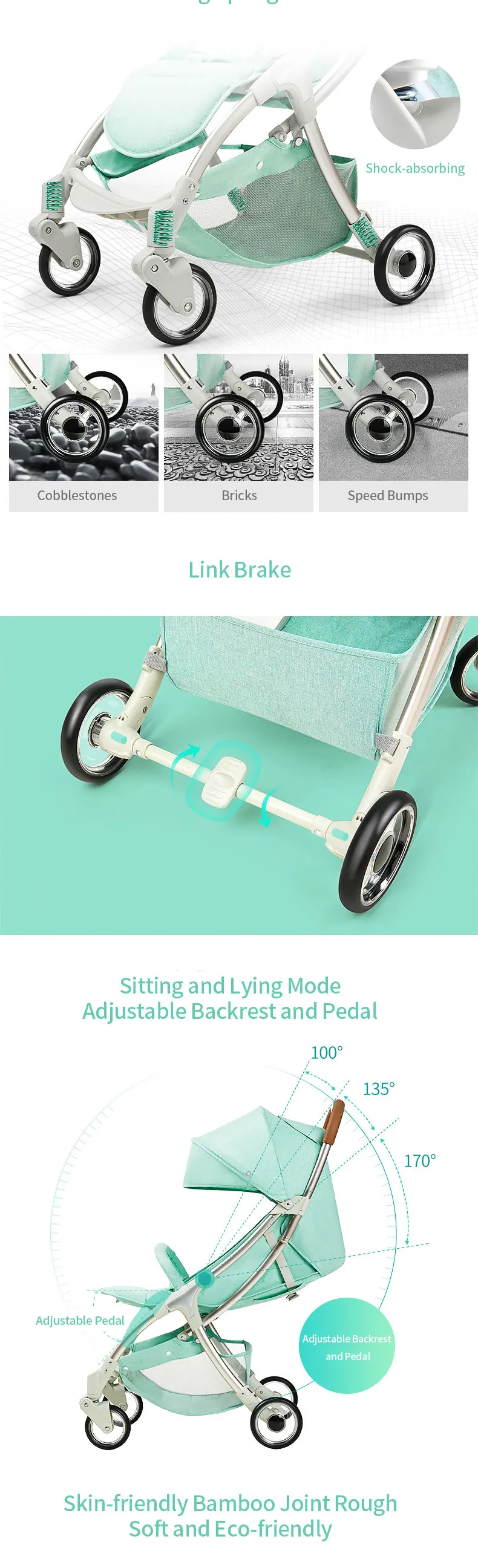 Детские легкая коляска складной детский зонт простой и легкий маленький может сидеть лежачего детская тележка