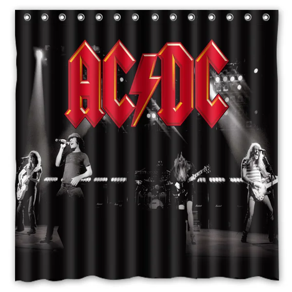 

180x180cm Waterproof Fabric AC&DC Mildew Proof Shower Curtain Bathroom Curtains Free Shipping