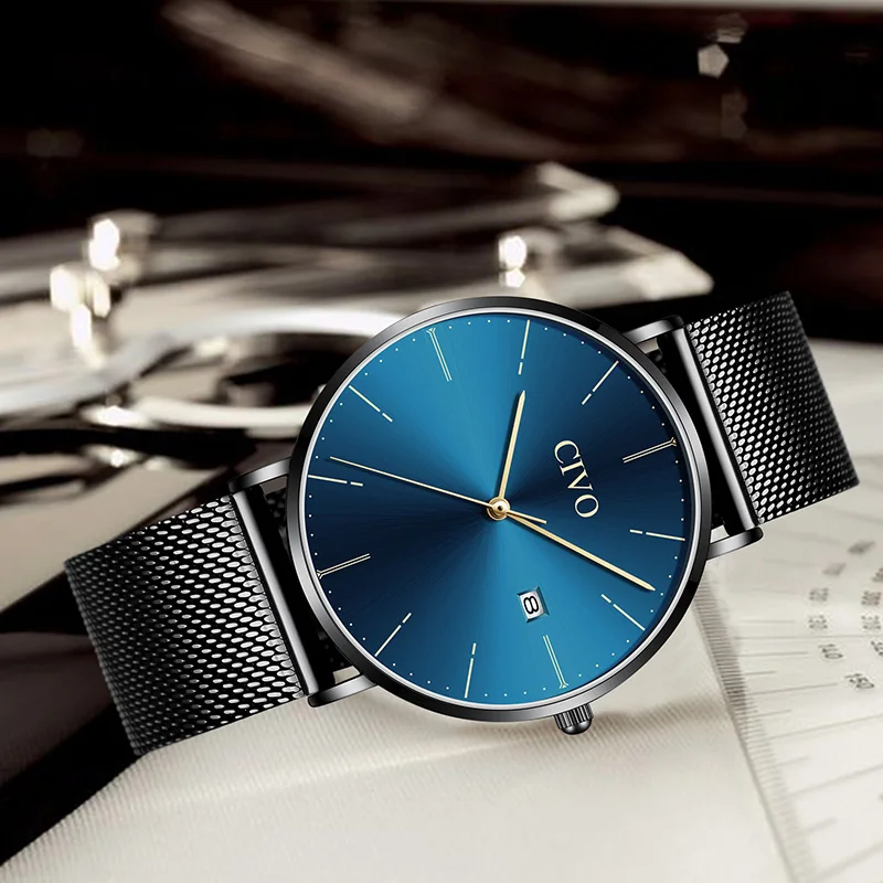 

CIVO 2019 Top Brand Fashion Business Watch For Men Luxury Waterproof Quartz Man Wrist Watches Clock Reloj Hombre Erkek Kol Saati