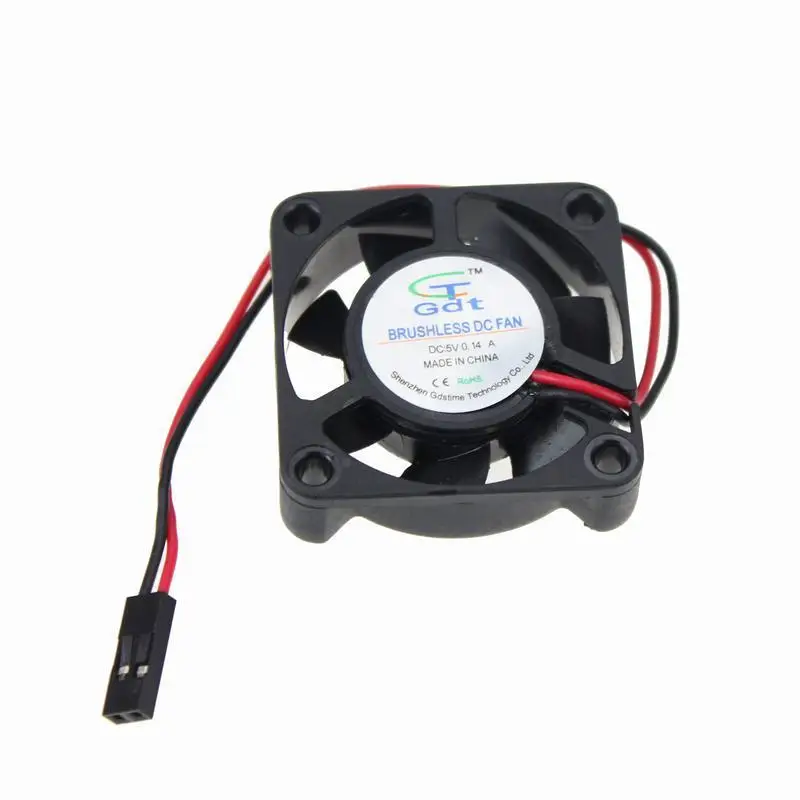 

Gdstime 2 PCS Dupont 2 Pin 5 Volt 40mm x 40mm x10mm 1.57" 2 Wire Brushless Cooler Cooling Fan