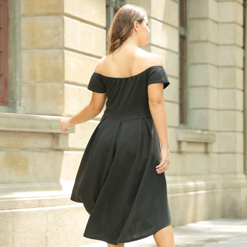Sexy-Off-the-Shoulder-Hem-Summer-Slash-Neck-Short-Sleeve-Dress-Ladies-Party-Solid-dovetail-Female-Plus-Size-Dress-DR0118 (9)