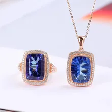 gemstone jewelry factory wholesale new trendy natural blue topaz ring pendant necklace 925 sterling silver crystal jewelry set gemstone jewelry factory wholesale new trendy natural blue topaz ring pendant necklace 925 sterling silver crystal jewelry set