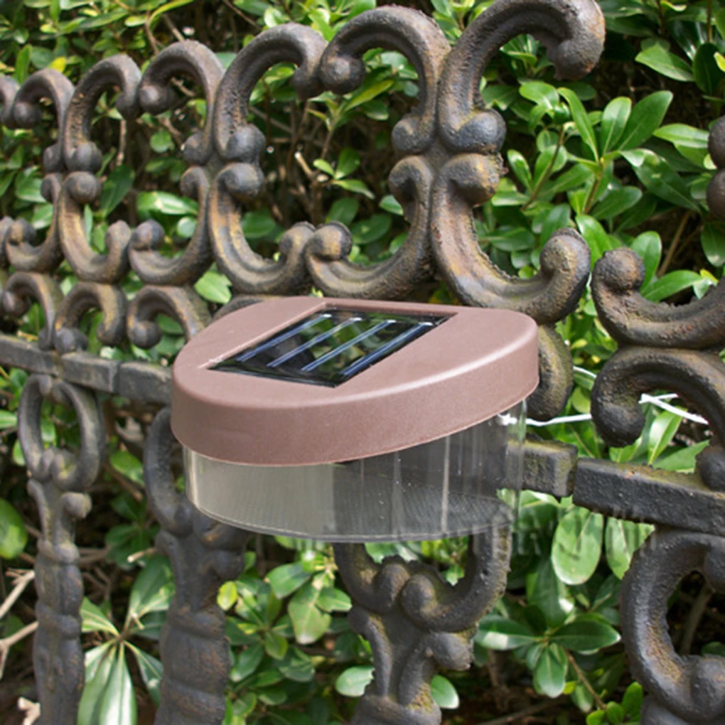 Outdoor Garden Solar Powered Light Gutter Fence Path Wall 2 LED Lamp For walls 11.8*8.1*5.8cm