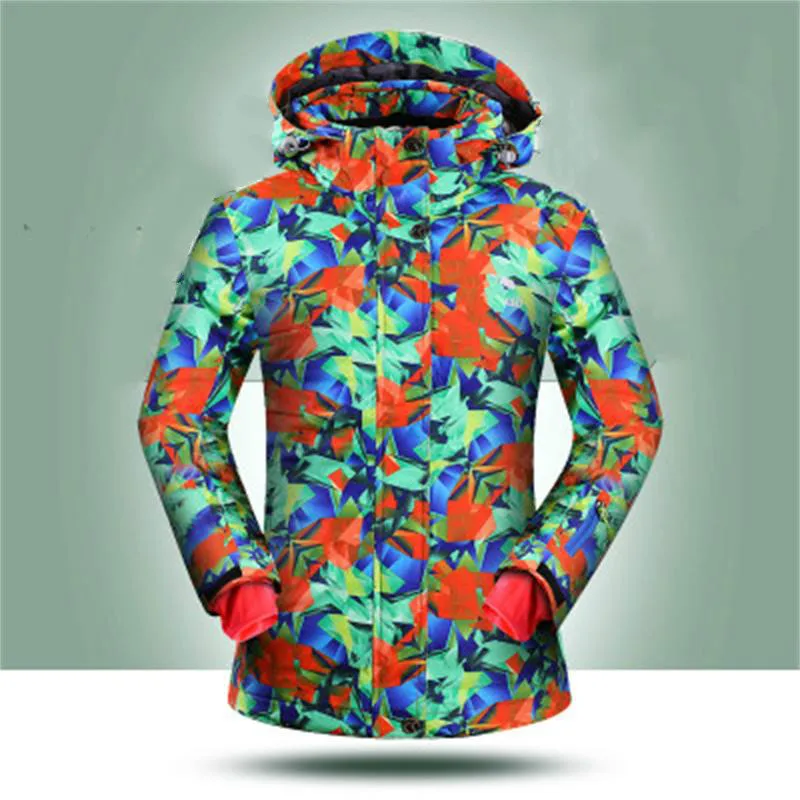 الترويج! المرأة سترة تزلج الشتاء البارد في الهواء الطلق الإناث على الجليد جاكيتات 10000 ملليمتر للماء المرأة التزلج المعاطف الثلوج الملابس