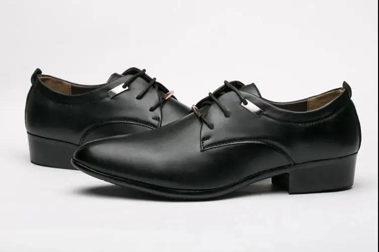 Модная мужская деловая обувь; высококачественные модельные туфли с острым носком; кожаные мужские туфли-оксфорды; большие размеры; tyh789