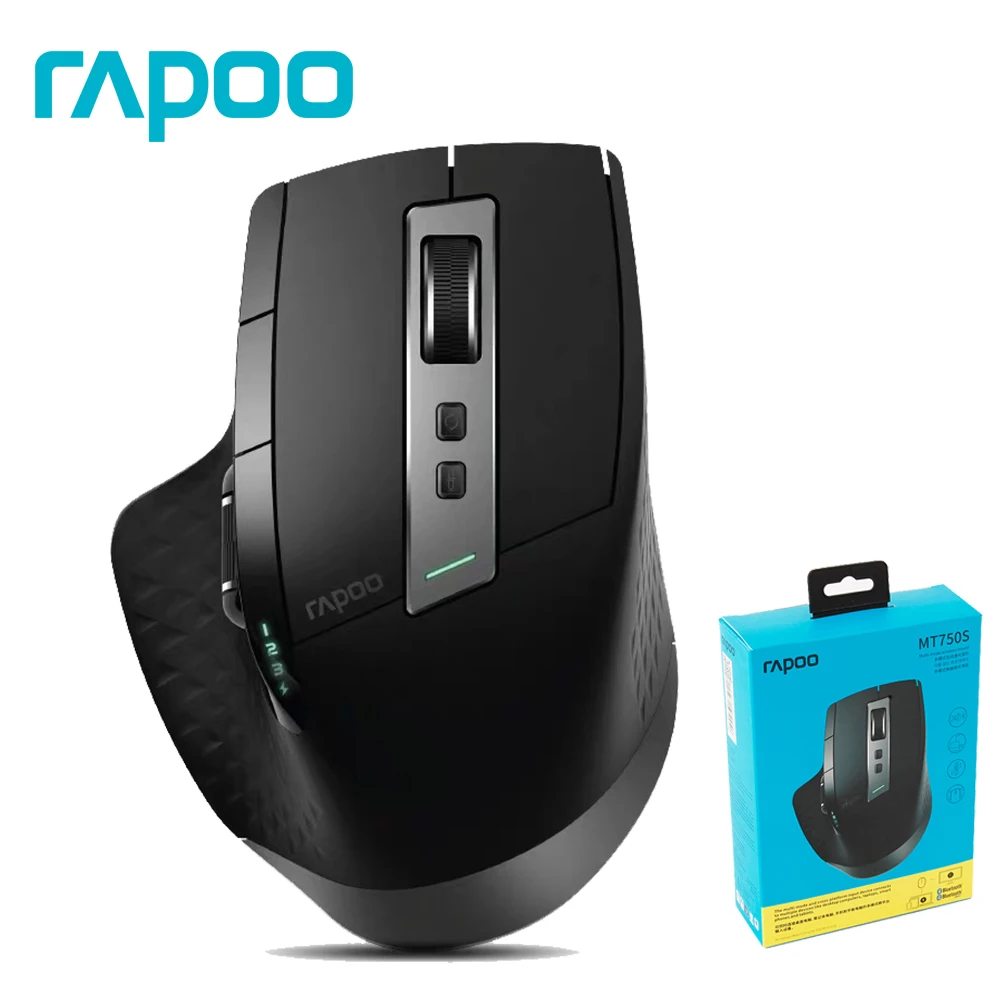

Rapoo MT750S Bluetooth Multimode Wireless Laser Mouse 2.4G Wireless/Bluetooth 3.0/Bluetooth 4.0 Gaming Mouse For Laptop PC Gamer