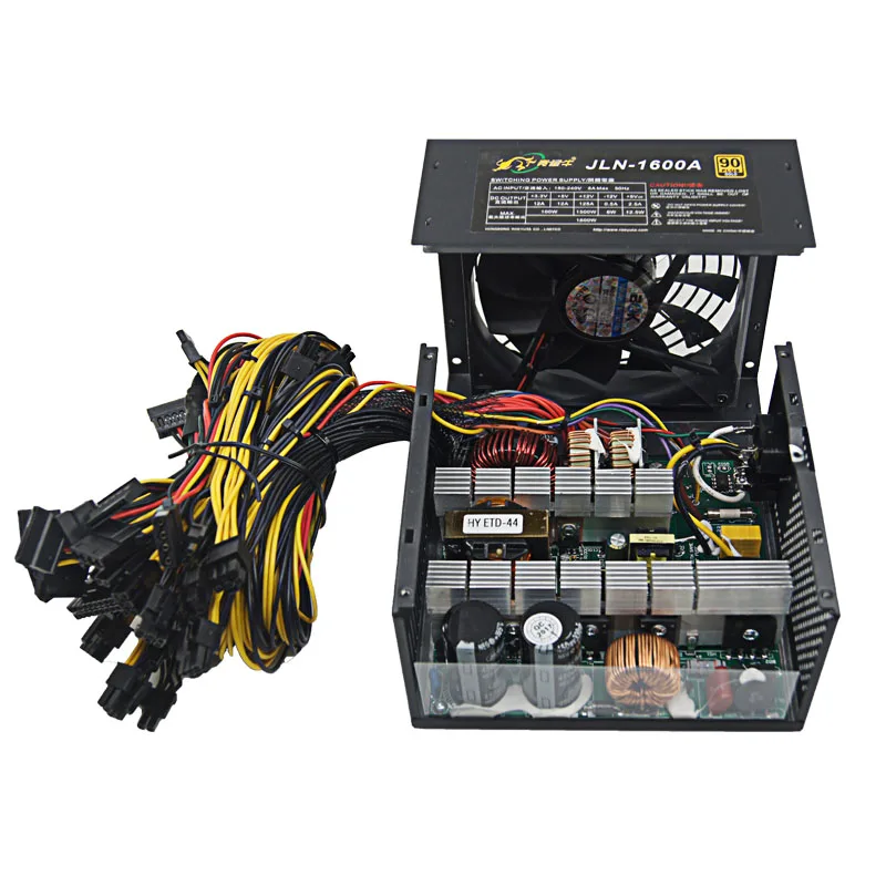 Quite 1600W ATX power supply fan simple mining 8 Sata power Supply for Bitcoin miner video card P106 R580 RX 470 RX480 RX 570 Quite 1600W ATX power supply fan simple mining 8 Sata power Supply for Bitcoin miner video card P106 R580 RX 470 RX480 RX 570