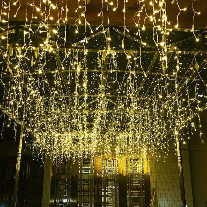 5 м светодиодный занавес сосулька струнный свет droop 0,4-0,6 м рождественские китайские фонарики Открытый водонепроницаемый декоративный