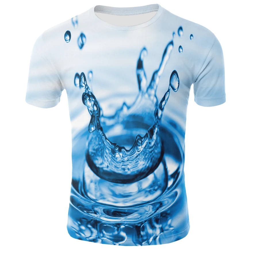 

2019 Water Drop Mobile 3D Print Short Sleeves Men t shirt Harajuku Summer Men tshirt Tops Plus Size shirt