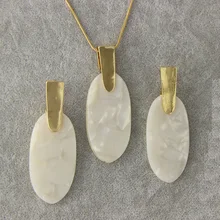 Осень YJX длинное ожерелье с подвеской Потрясающие смелые, но нежные овальные серьги-капли ювелирные наборы