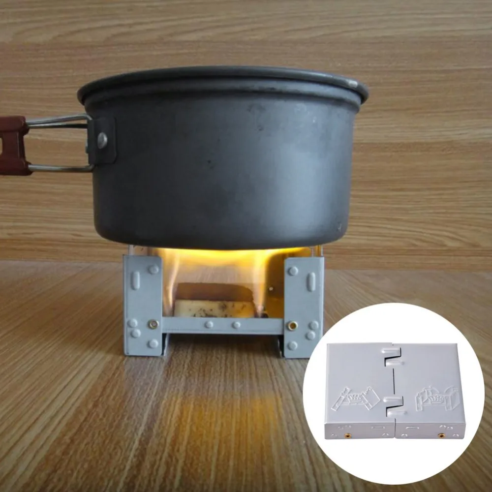 Outdoor Cooker Mini Lightweight Outdoor Camping Equipment Folding Stove Pocket Alcohol Stove