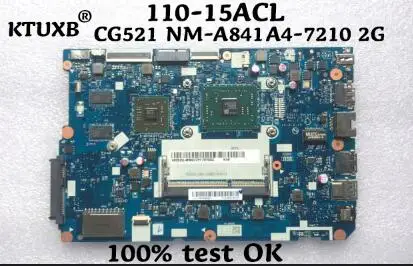 

KTUXB Lenovo CG521 NM-A841 for Lenovo 110-15ACL notebook motherboard CPU A4-7210 DDR3 100% test work